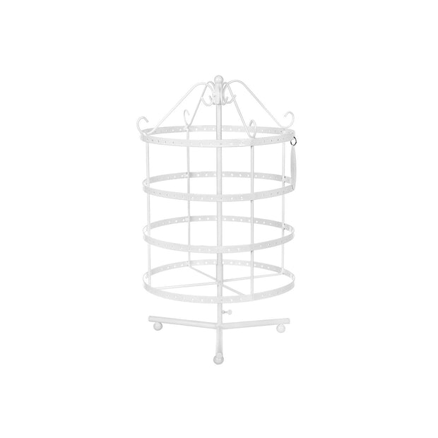 4 Tier Jewellery Stand – Metal – White – Elegant Design