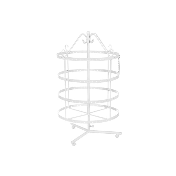 4 Tier Jewellery Stand – Metal – White – Elegant Design