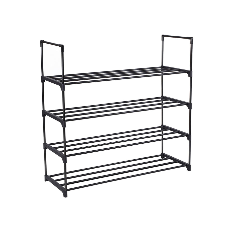 4 Tier Shoe Rack – Metal – Grey – Capacity for 20 Pairs of Shoes