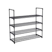 4 Tier Shoe Rack – Metal – Grey – Capacity for 20 Pairs of Shoes