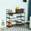 4 Tier Shoe Rack – Metal – Grey – Capacity for 20 Pairs of Shoes