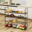 4 Tier Shoe Rack – Metal – Grey – Capacity for 20 Pairs of Shoes