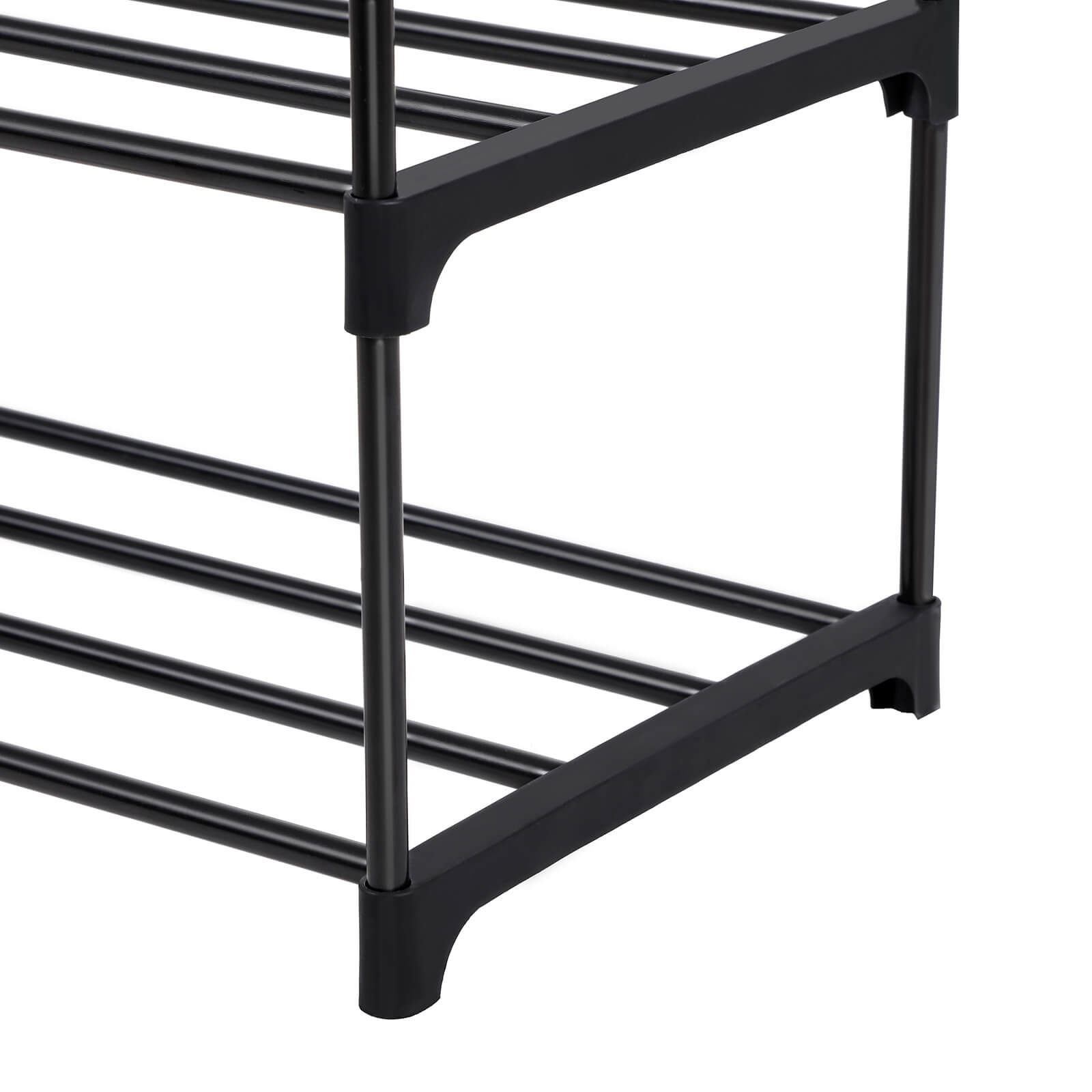 4 Tier Shoe Rack – Metal – Grey – Capacity for 20 Pairs of Shoes