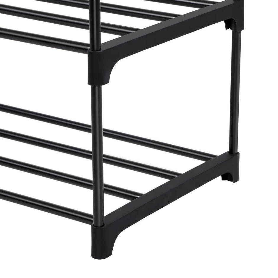 4 Tier Shoe Rack – Metal – Grey – Capacity for 20 Pairs of Shoes