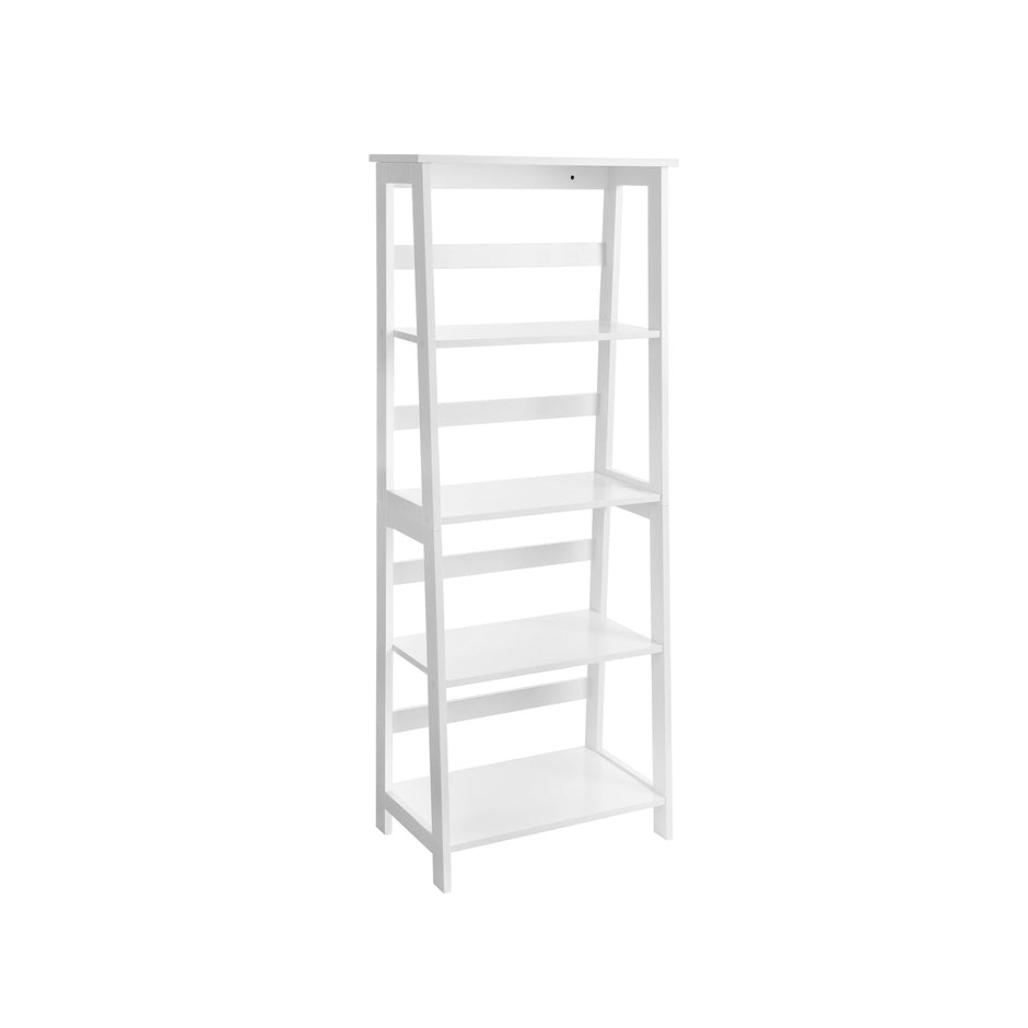 4-Tier Bookcase – Wood – White – Multifunctional Storage Shelf