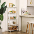 4-Tier Bookcase – Wood – White – Multifunctional Storage Shelf