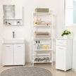 4-Tier Bookcase – Wood – White – Multifunctional Storage Shelf