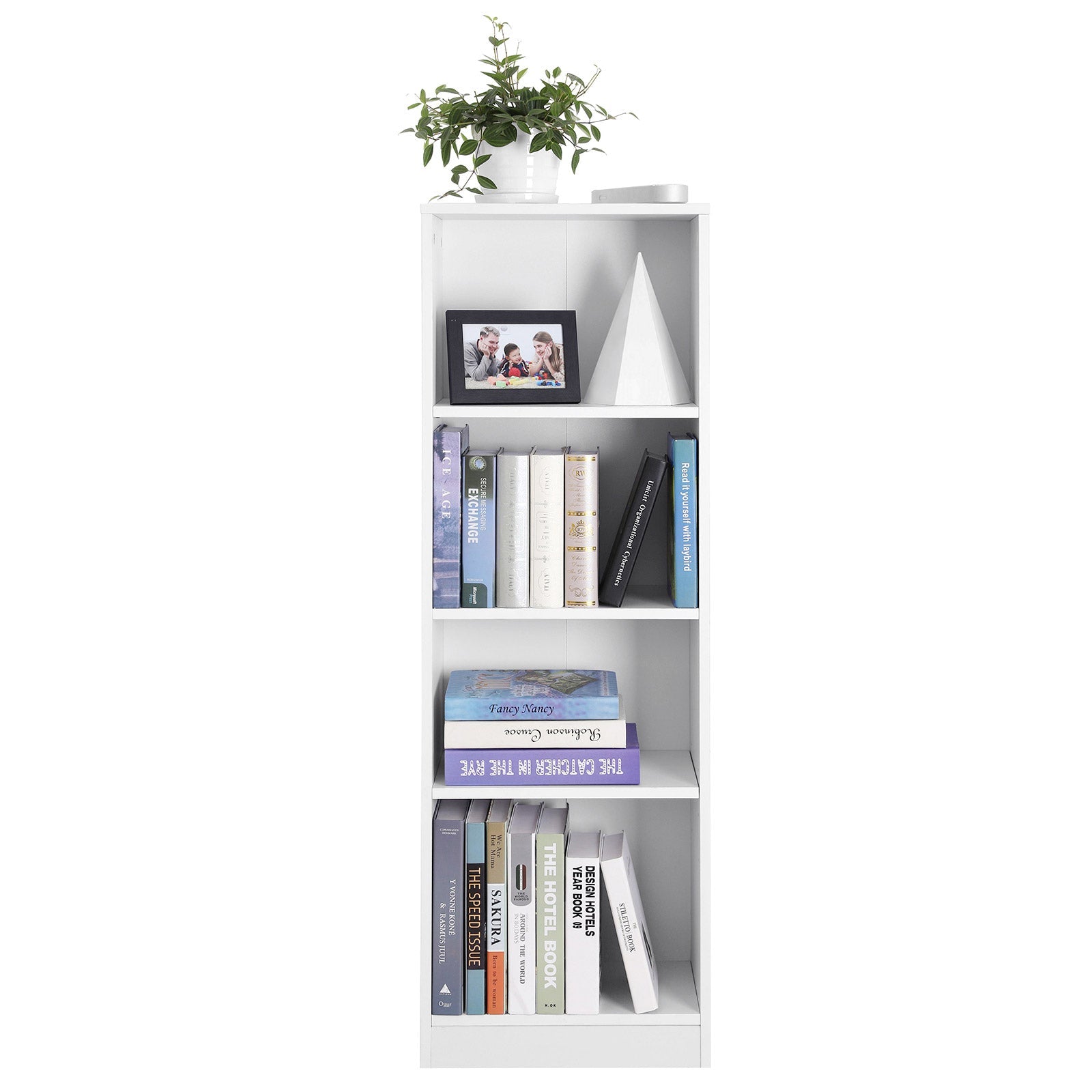 4 Tier Bookcase – Wooden – Oak – Adjustable Shelves