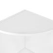 4-Tier Corner Shelf – Wood – White – Freestanding Display Storage