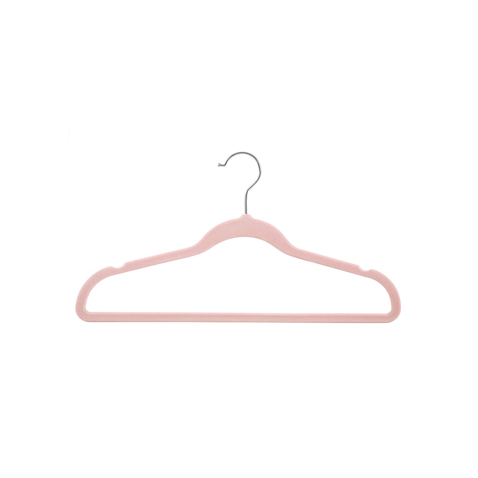 Velvet Hangers – Durable Velvet – Black – 42 cm Long, Thin Design with 360° Swivel Hooks