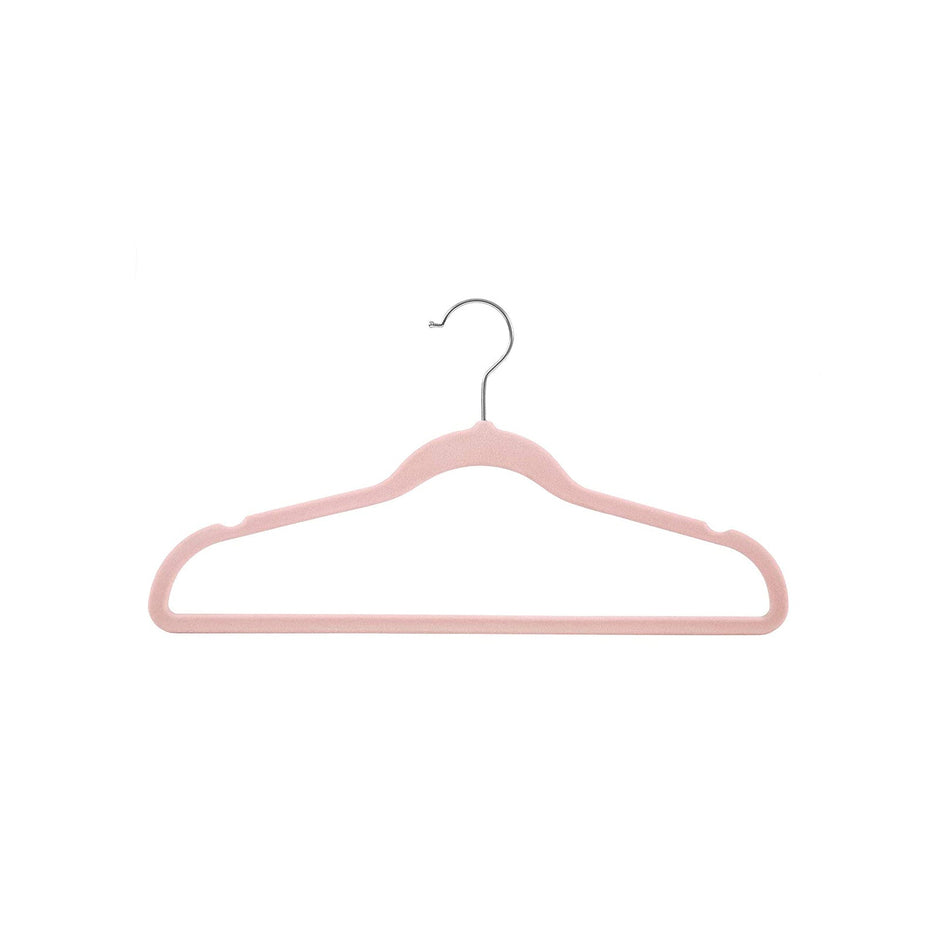 Velvet Hangers – Durable Velvet – Black – 42 cm Long, Thin Design with 360° Swivel Hooks