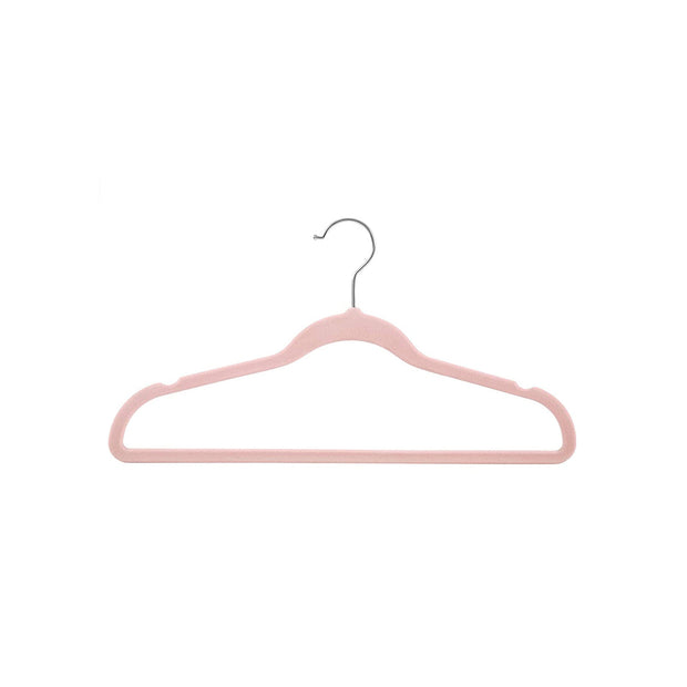 Velvet Hangers – Durable Velvet – Black – 42 cm Long, Thin Design with 360° Swivel Hooks