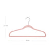Velvet Hangers – Durable Velvet – Black – 42 cm Long, Thin Design with 360° Swivel Hooks