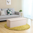 Large Faux Leather Ottoman – Beige – Storage Toy Chest – Max Load 300 kg
