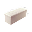Large Faux Leather Ottoman – Beige – Storage Toy Chest – Max Load 300 kg