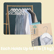 Coat Hangers – Wood – White and Silver – Set of 20 with Shoulder Notches and Anti-Slip Trousers Bar