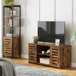 TV Cabinet – Engineered Wood – Rustic Brown – Adjustable Shelves with Cable Management