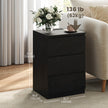 Nightstand – Wood – Cloud White – Charging Station with 3 Drawers, 2 AC Outlets, and 2 USB Ports