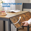 Folding Dining Table – Natural Oak and Cloud White – Drop Leaf Extendable for Small Spaces – Seats 2-4 People