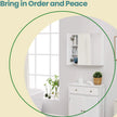 Wall-Mounted Bathroom Storage Cabinet – MDF – White – 3-Door with Adjustable Shelf and Mirror