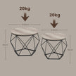 Round Coffee Tables Set – Steel – Modern – Removable Tabletop