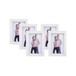 Picture Frame Set – Glass – White – Includes 5 Frames for 4