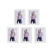 Picture Frame Set – Glass – White – Includes 5 Frames for 4