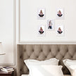 Picture Frame Set – Glass – White – Includes 5 Frames for 4