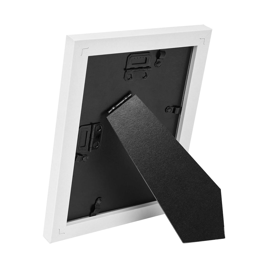 Picture Frame Set – Glass – White – Includes 5 Frames for 4