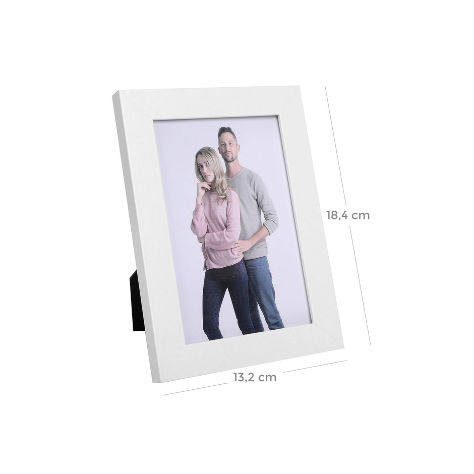 Picture Frame Set – Glass – White – Includes 5 Frames for 4