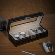 Watch Display Box – Glass – Black – Lockable with 5 Slots
