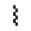 5-Tier Floating Wall Shelf – Wood – White – Zigzag Design