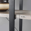 5-Tier Bookcase – Wood and Metal – Rustic Brown – Easy Assembly