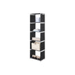 5 Tier Bookcase – Metal – Black – Open Shelves for Home and Studio Use