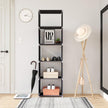 5 Tier Bookcase – Metal – Black – Open Shelves for Home and Studio Use