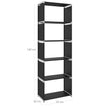 5 Tier Bookcase – Metal – Black – Open Shelves for Home and Studio Use