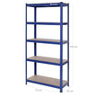 5-Tier Storage Rack – Steel – Silver – Adjustable Shelves, Max Load 875 kg (Set of 2)