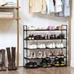 5-Tier Shoe Rack – Metal – Black – Holds Up to 25 Pairs