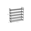 5-Tier Shoe Rack – Metal – Black – Holds Up to 25 Pairs