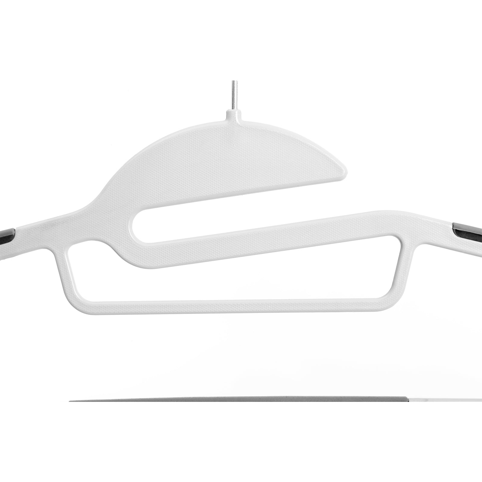 Suit Hangers – Premium Plastic – Grey – Heavy Duty, Non-Slip, Space-Saving, 360º Swivel Hook, 50 Pack