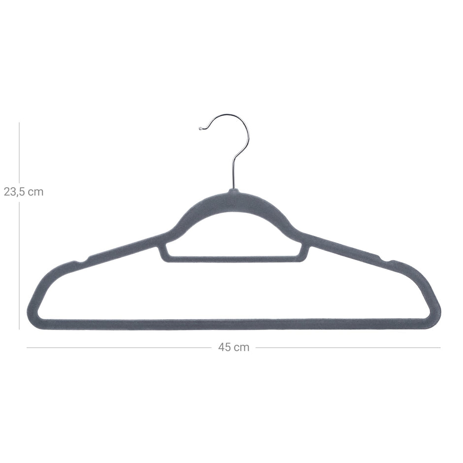 Velvet Hangers – Ultra Thin – Black – 50 Pack with Non-Slip Design and 360 Degree Swivel Hook