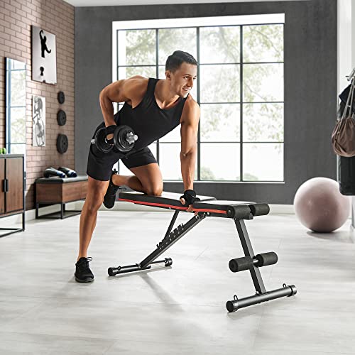 Adjustable Dumbbell Set – Cast Iron – Orange – 20kg with Extra Barbell Bar