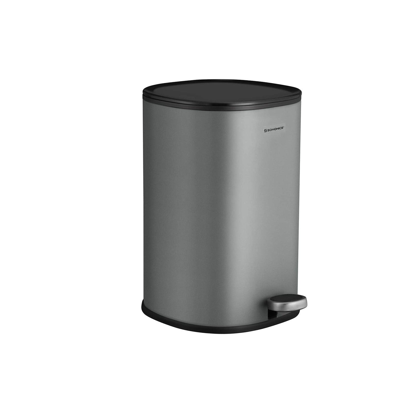 Trash Can – Steel – Grey – 5L Capacity with Inner Bucket and Soft Closure