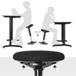 Ergonomic Wobble Stool – Metal – Black – 360° Swivel, Adjustable Height 60-85 cm, No Assembly Required