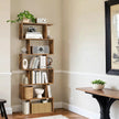 6-Tier Bookshelf – Wood – White – Freestanding Room Divider