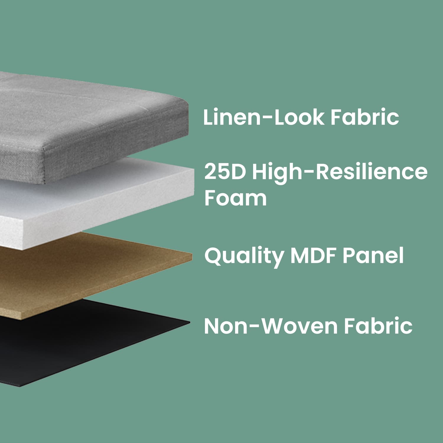 Storage Ottoman Bench – Fabric – Light Grey – Multi-Functional Storage Chest