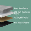 Storage Ottoman Bench – Fabric – Light Grey – Multi-Functional Storage Chest