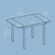 Folding Dining Table – Natural Oak and Cloud White – Drop Leaf Extendable for Small Spaces – Seats 2-4 People