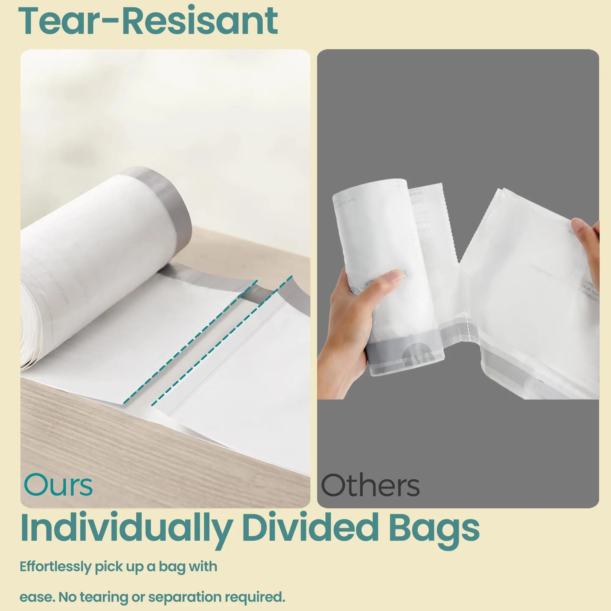 Heavy-Duty Drawstring Trash Bags – Plastic – White – 180-Piece for 8-Gallon Kitchen Waste