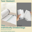 Heavy-Duty Drawstring Trash Bags – Plastic – White – 180-Piece for 8-Gallon Kitchen Waste